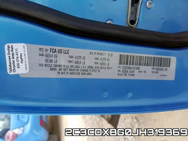 2C3CDXBG0JH319369 фото 2