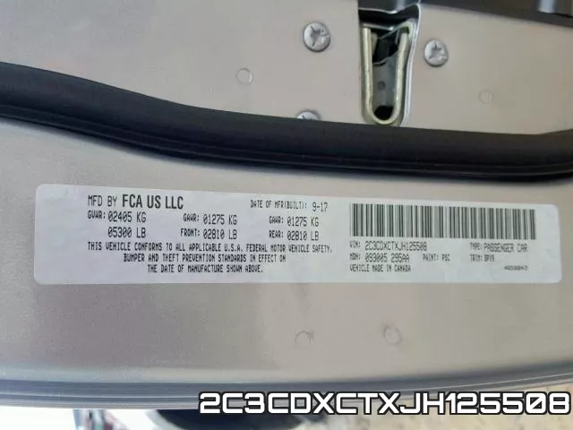 2C3CDXCTXJH125508 фото 2