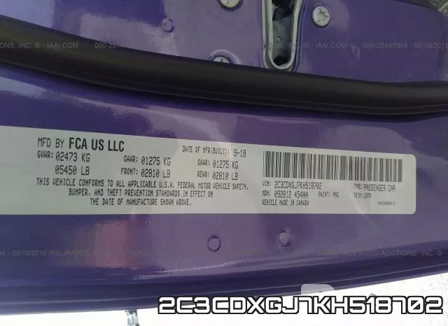 2C3CDXGJ7KH518702 фото 10