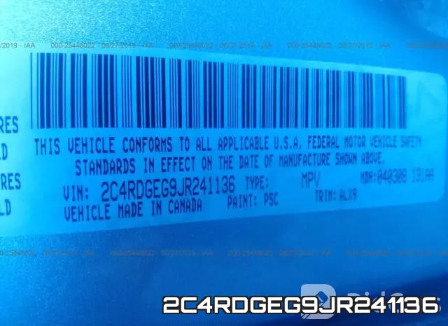 2C4RDGEG9JR241136 фото 10