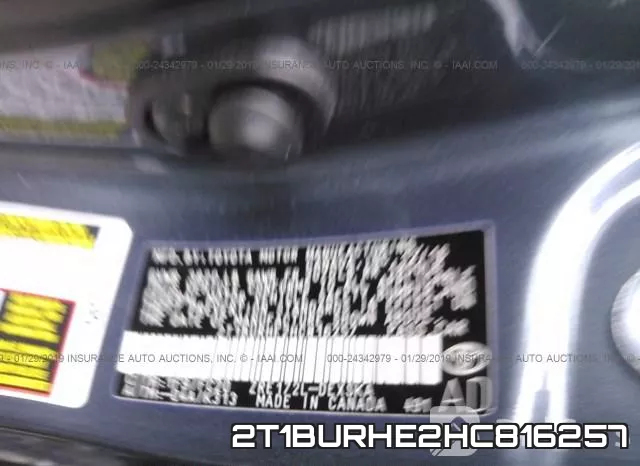 2T1BURHE2HC816257 фото 10