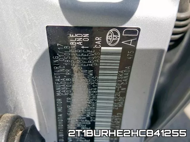 2T1BURHE2HC841255 фото 2