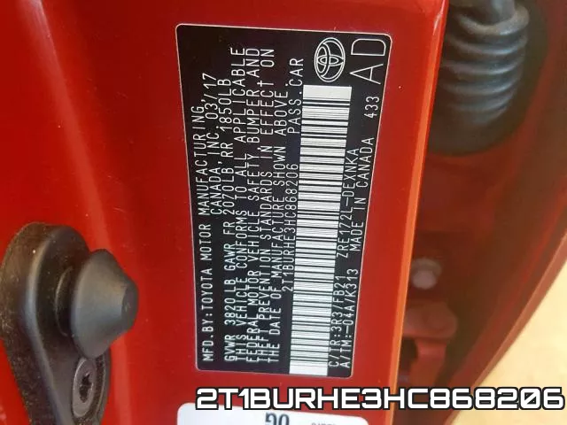 2T1BURHE3HC868206 фото 2