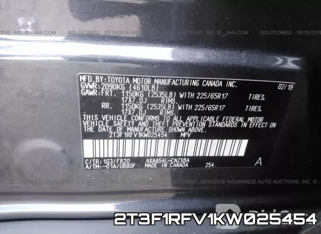 2T3F1RFV1KW025454 фото 10