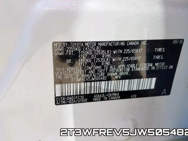 2T3WFREV5JW505482 фото 2
