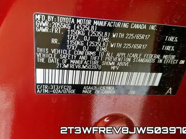 2T3WFREV8JW503970 фото 2
