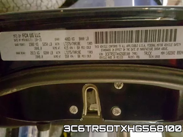 3C6TR5DTXHG568100 фото 2