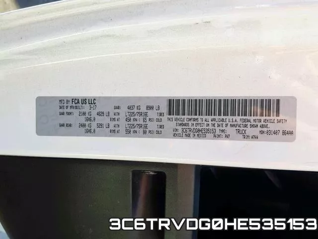 3C6TRVDG0HE535153 фото 2