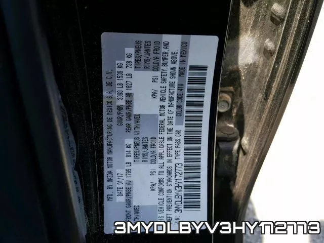 3MYDLBYV3HY172773 фото 2