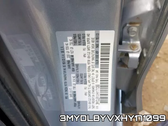 3MYDLBYVXHY171099 фото 2