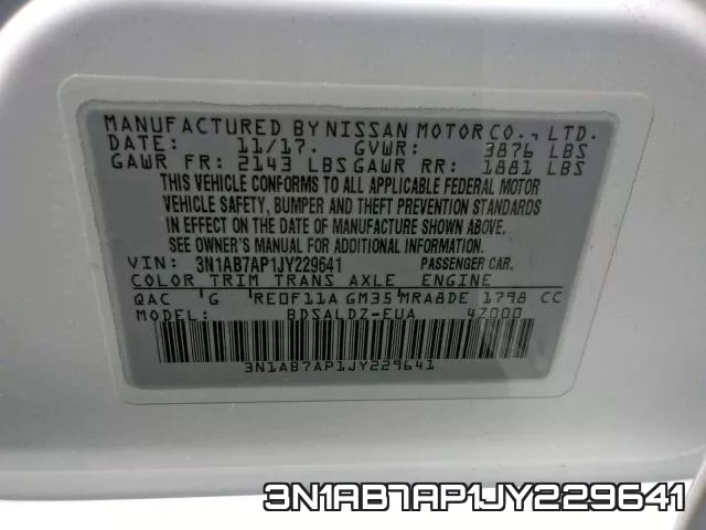 3N1AB7AP1JY229641 фото 2