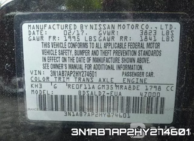 3N1AB7AP2HY274601 фото 10