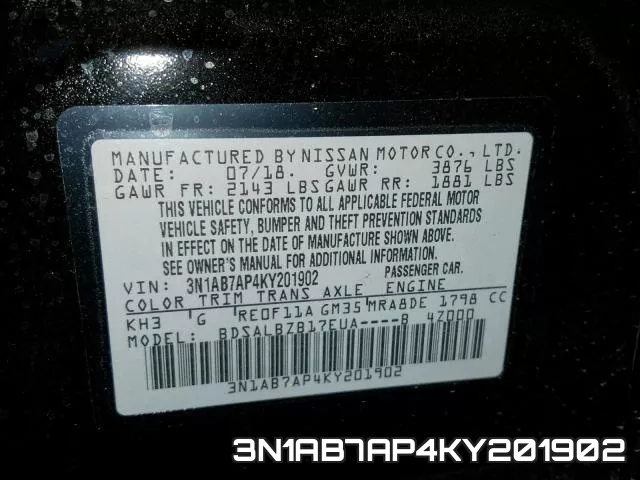 3N1AB7AP4KY201902 фото 2