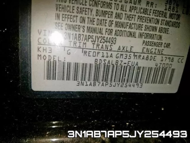 3N1AB7AP5JY254493 фото 2