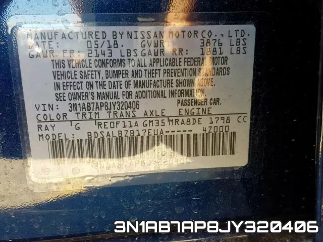 3N1AB7AP8JY320406 фото 2