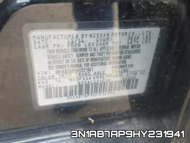 3N1AB7AP9HY231941 фото 2
