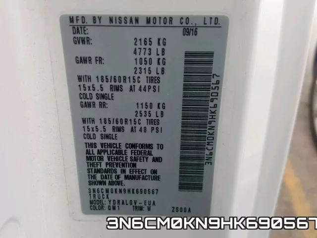 3N6CM0KN9HK690567 фото 2