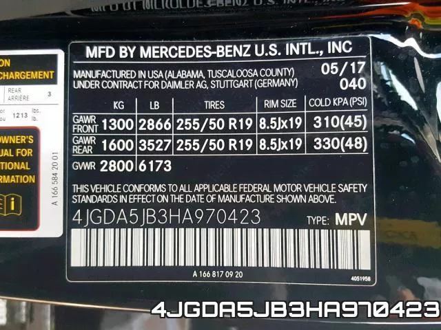 4JGDA5JB3HA970423 фото 2