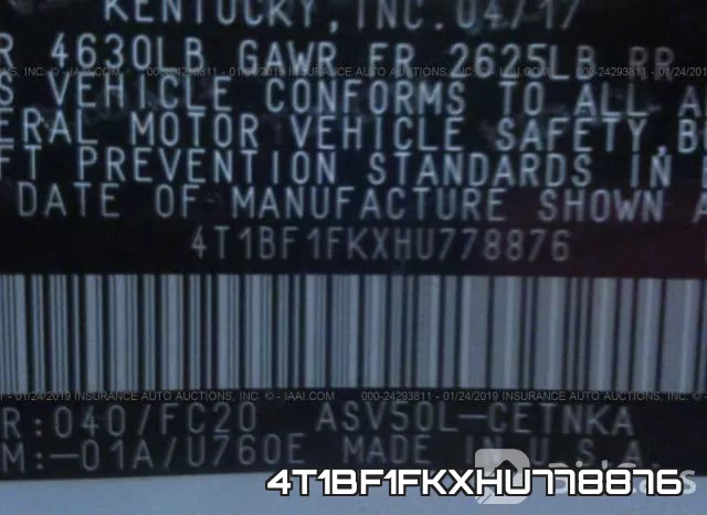 4T1BF1FKXHU778876 фото 10