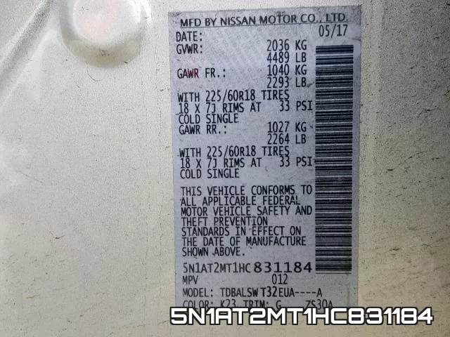 5N1AT2MT1HC831184 фото 2