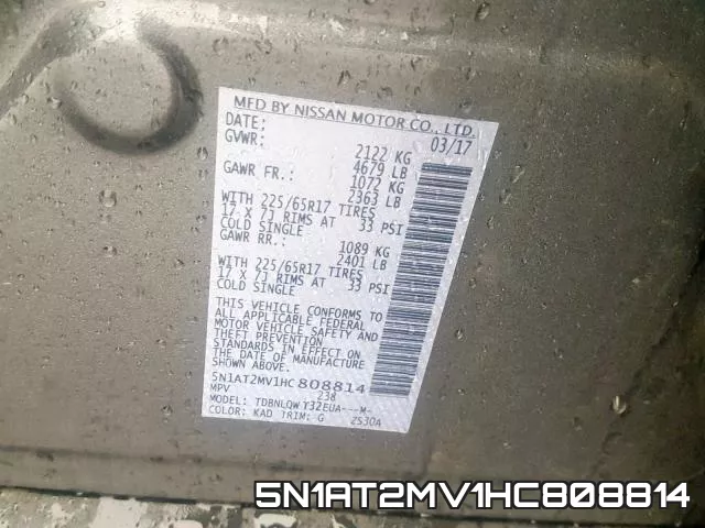5N1AT2MV1HC808814 фото 2