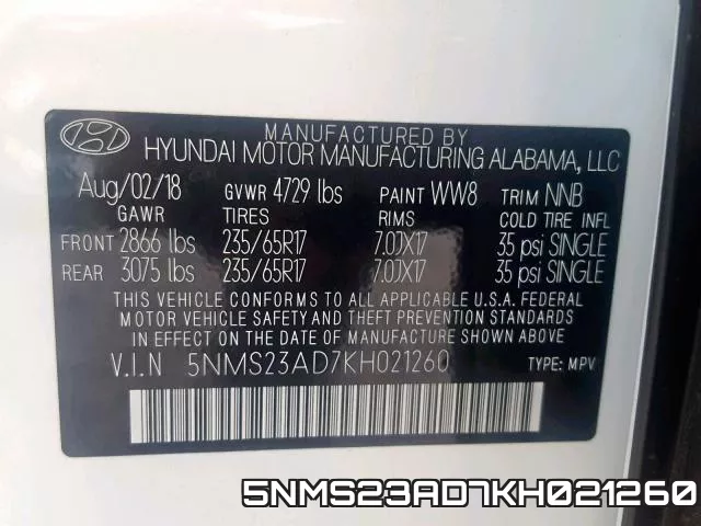 5NMS23AD7KH021260 фото 2