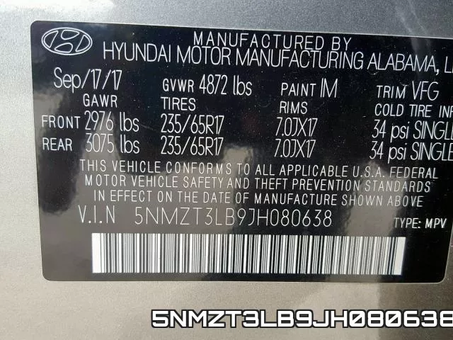 5NMZT3LB9JH080638 фото 2