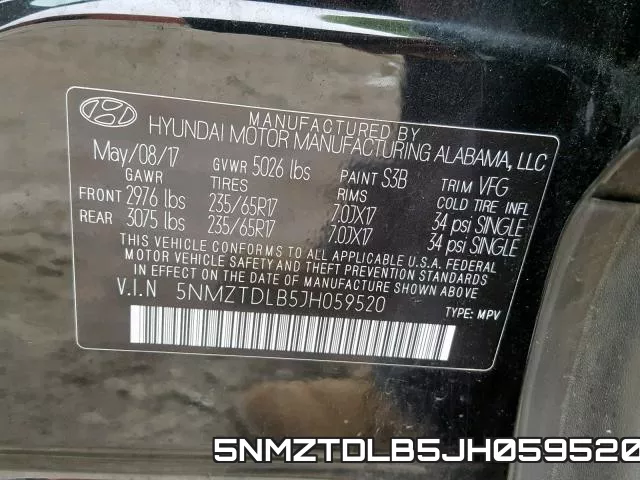 5NMZTDLB5JH059520 фото 2