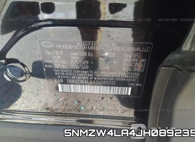 5NMZW4LA4JH089235 фото 10