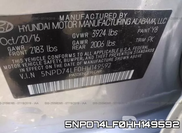 5NPD74LF0HH149592 фото 10