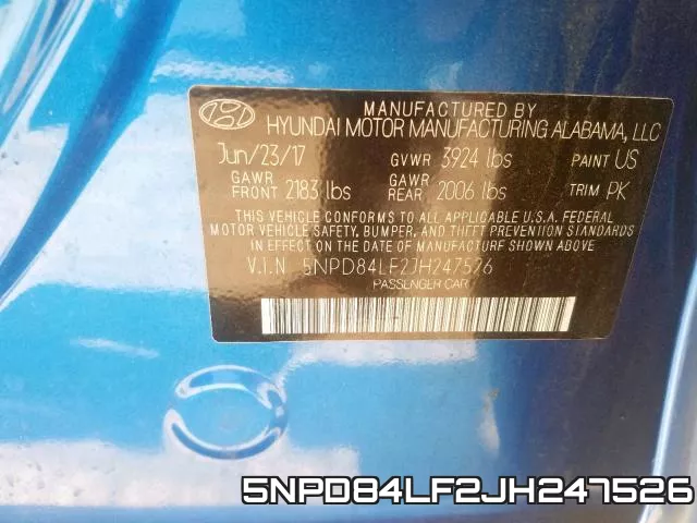 5NPD84LF2JH247526 фото 2
