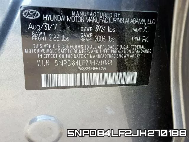 5NPD84LF2JH270188 фото 2