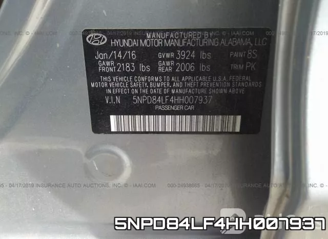 5NPD84LF4HH007937 фото 10