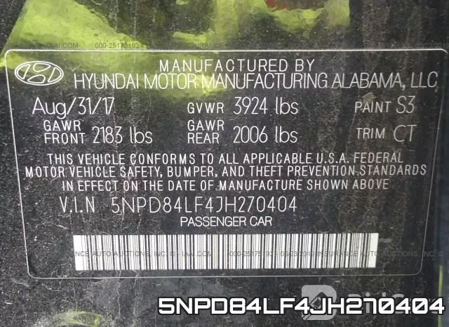 5NPD84LF4JH270404 фото 10