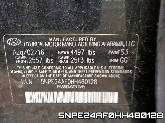 5NPE24AF0HH480128 фото 2