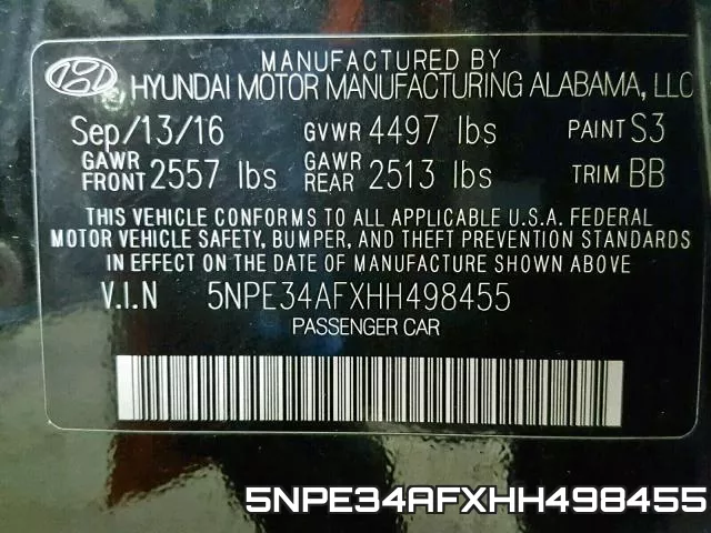 5NPE34AFXHH498455 фото 2