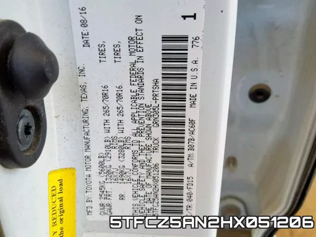 5TFCZ5AN2HX051206 фото 2