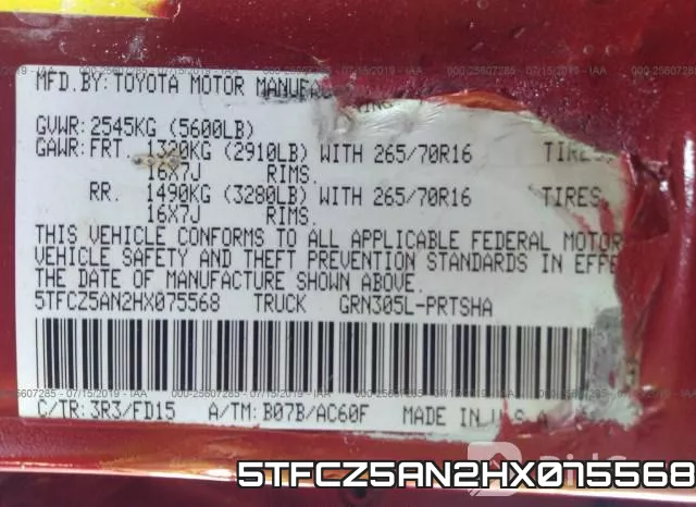 5TFCZ5AN2HX075568 фото 10