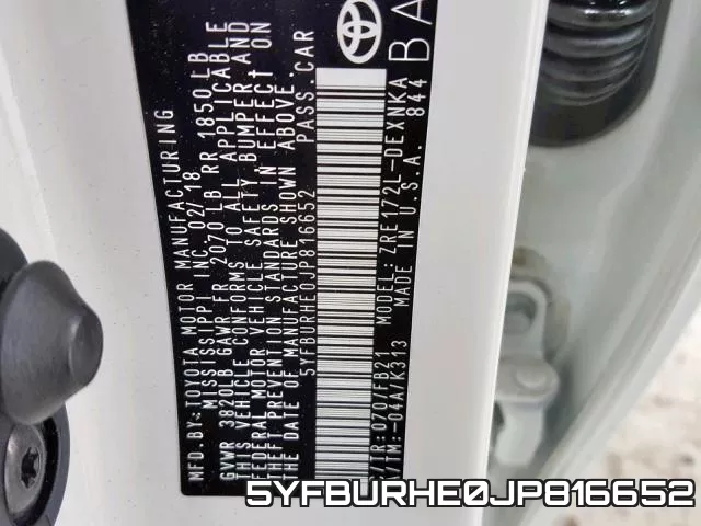 5YFBURHE0JP816652 фото 2