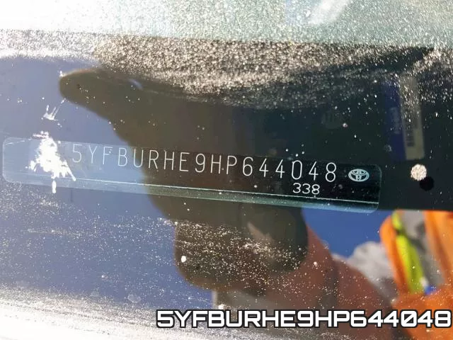 5YFBURHE9HP644048 фото 2