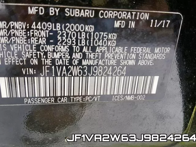 JF1VA2W63J9824264 фото 2