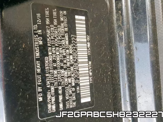 JF2GPABC5H8232227 фото 2
