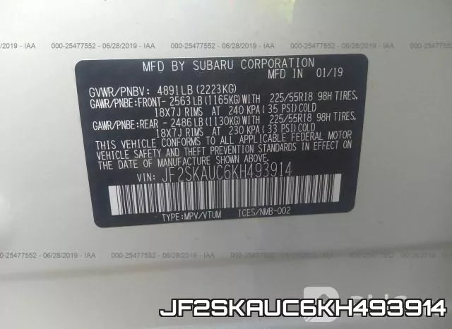 JF2SKAUC6KH493914 фото 10