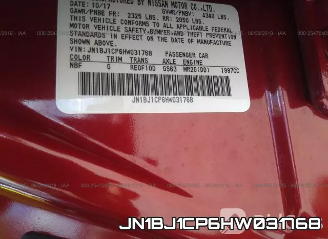 JN1BJ1CP6HW031768 фото 10