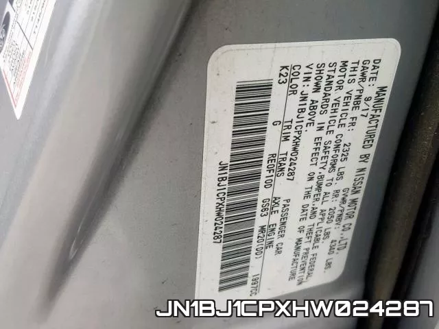 JN1BJ1CPXHW024287 фото 2