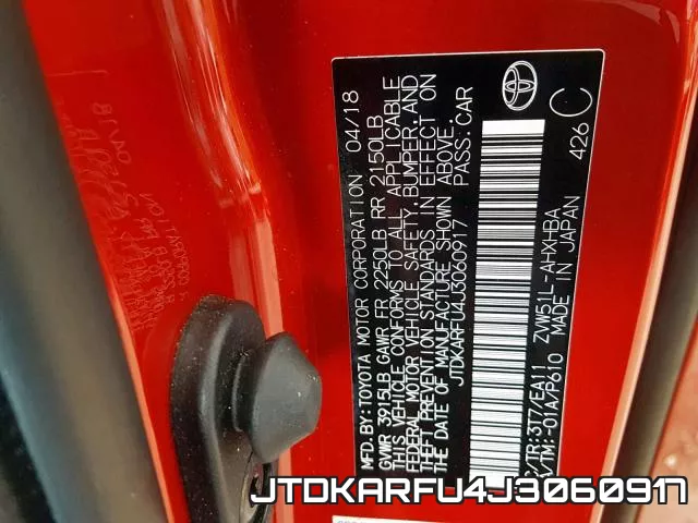 JTDKARFU4J3060917 фото 2