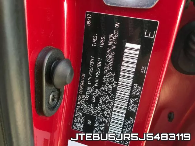 JTEBU5JR5J5483119 фото 2