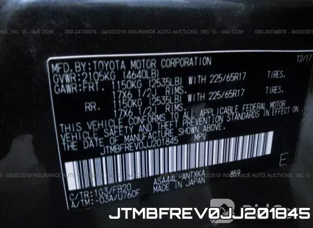 JTMBFREV0JJ201845 фото 10