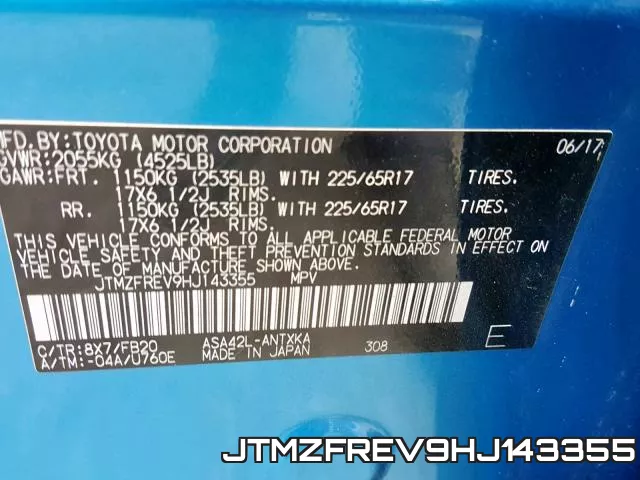 JTMZFREV9HJ143355 фото 2