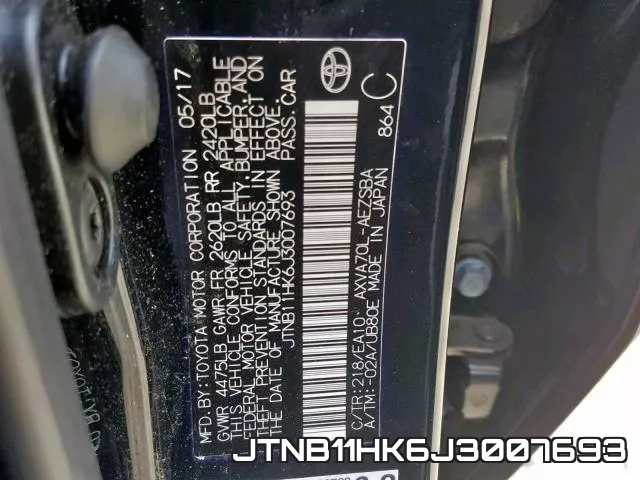 JTNB11HK6J3007693 фото 2